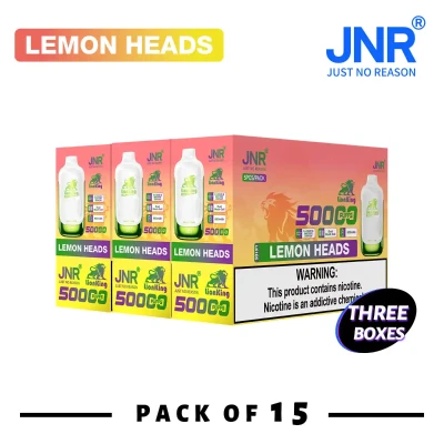 3 Box (15 pcs) Lemon Heads | JNR Lion King 50K Puffs Disposable Vape